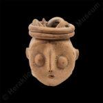Π1102 - Clay wheelmade head of human figurine